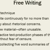 We use freewriting