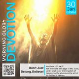 MGD: Don’t Just Belong, Believe!