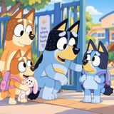 💙 Cuento de Bluey: El primer día de colegio 🎒 Audiocuento