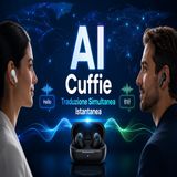 Cuffie AI con traduzione simultanea- 159 lingue in tempo reale