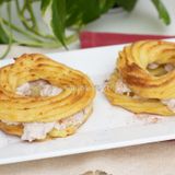 Ciambelline di patate al forno con mousse di tonno