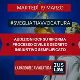 AUDIZIONI OCF SU RIFORMA PROCESSO CIVILE E DECRETO INGIUNTIVO SEMPLIFICATO – #SvegliatiAvvocatura