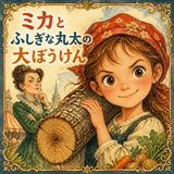 雲まで登る不思議な丸太と、がんばりやのミカの大作戦 ｜【日本の昔話】