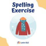 76. Winter Spanish Vocabulary ☔️ (Spelling Exercise)