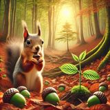 ¿Sabías que las ardillas olvidan dónde esconden sus nueces?