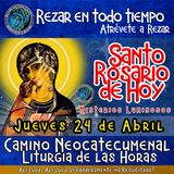 SANTO ROSARIO DE HOY. JUEVES 24 DE ABRIL DEL 2025 MISTERIOS LUMINOSOS.  Rosario a la Virgen María. 🌹