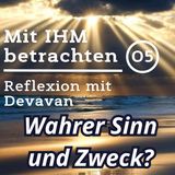 Was ist wahrer Sinn und Zweck? -- Mit IHM Betrachten - 05