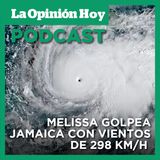 Melissa tocó tierra en Jamaica como un poderoso huracán de categoría 5.