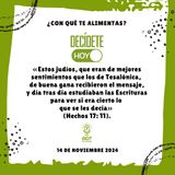 ¿Con qué te alimentas? | Devocional de Jóvenes | 14 de noviembre 2024