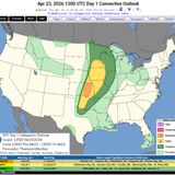 Deadly Triple Point: Severe Thunderstorm Threat for Central US
 April 23 Thursday 2026