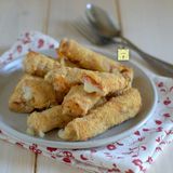 Involtini prosciutto e scamorza in friggitrice ad aria