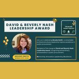 David and Beverly Nash Leadership Award Announcement 2024