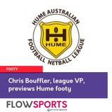 Phil Bouffler, vice president of the Hume footy league, previewing round 4