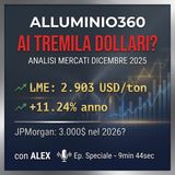 alluminio360_Alluminio ai tremila dollari ? Analisi mercati Dicembre 2025 & Ooutlook 2026