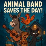 Once upon a time, four old animals—a donkey, a dog, a cat, and a rooster—decided they weren’t done with life yet.