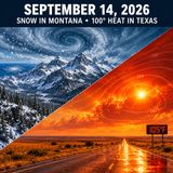 National Weather Report — Monday, September 14, 2026: Record Late-Season Heat, First Mountain Snow