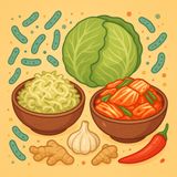 Gut vs. Happiness: Sauerkraut vs. Kimchi Showdown and the 90% Serotonin Secret