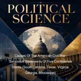 Causes Of The American Civil War Secession Statements Of Five Confederate States South Carolina Texas Virginia Georgia Mississippi - Various