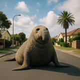 Imagine waking up to find a two-ton elephant seal lounging on your driveway.