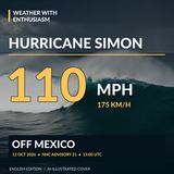 Hurricane Simon: 110 MPH Off Mexico | NHC Advisory 21, Oct. 12, 2026