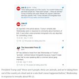 CNN, AP Update Tweets Saying Trump Called Immigrants 'Animals,' Clarify He Meant MS-13