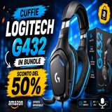 Cuffie Logitech G432, il bundle gaming scende del 50% su Amazon