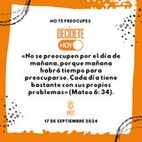 No te preocupes | Devocional de Jóvenes | 17 de septiembre 2024