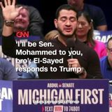 fired back at Donald Trump after the president attacked the Michigan Democratic Senate nominee over his faith and name. #cnn, #news CNN