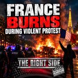 France Burns during violent protests