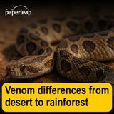 Venom differences from desert to rainforest