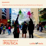Adentro de la manifestación proPalestina en Bogotá