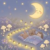 Navigate Bedtime Stories: Firefly path in the garden