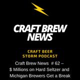 Craft Brew News # 62 - $ Millions on Hard Seltzer and Michigan Brewers Get a Break