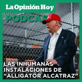 Migrantes en jaulas: Legisladores de Florida denuncian condiciones en Alligator Alcatraz.