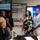 Erica Bracey and Cameron Geer with LaunchGSU, Tia Forbes with The Knack Brand and Todd Campbell with Alpha Phi Alpha