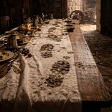 Boot prints on the table