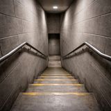 Stairwell narrows without warning