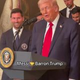 Messi & Barron Trump. What an ICONIC duo! #messi #barrontrump #barron