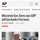 Wisconsin Gov. Evers says GOP will ban books if he loses