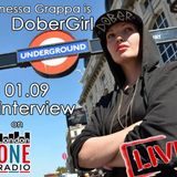 L'artista rapper  DoberGirl una live in studio di freestyle