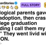 My biological parents gave me up for adoption_ then crashed my college graduation FULL STORY