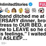 My husband ditched me at our ANNIVERSARY dinner_ brought his mistress to OUR BED [FULL STORY](MP3_70K)