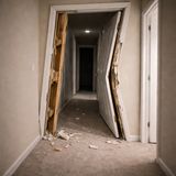 Doorframe splits without warning