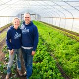 Janet Aardema and Dan Gagnon, owners of Broadfork Farm, Certified Naturally Grown.