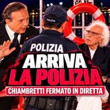 Chiambretti e Mughini fermati dalla polizia in diretta: cosa è successo sul Tevere