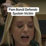 Today, Pam Bondi offered a forceful defense of the victim named repeatedly in the Epstein files #DailyShow #PamBondi #JeffreyEpstein
