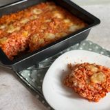 Riso al forno con pomodoro e mozzarella - facile e filante