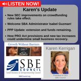 New SEC regulated crowdfunding changes; PPP update; PRO Act; proposed tax increases.
