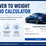 Power to Weight Ratio Calculator