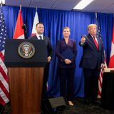 Greenland officials get heroes' welcome after signing U.S.-Denmark security deal